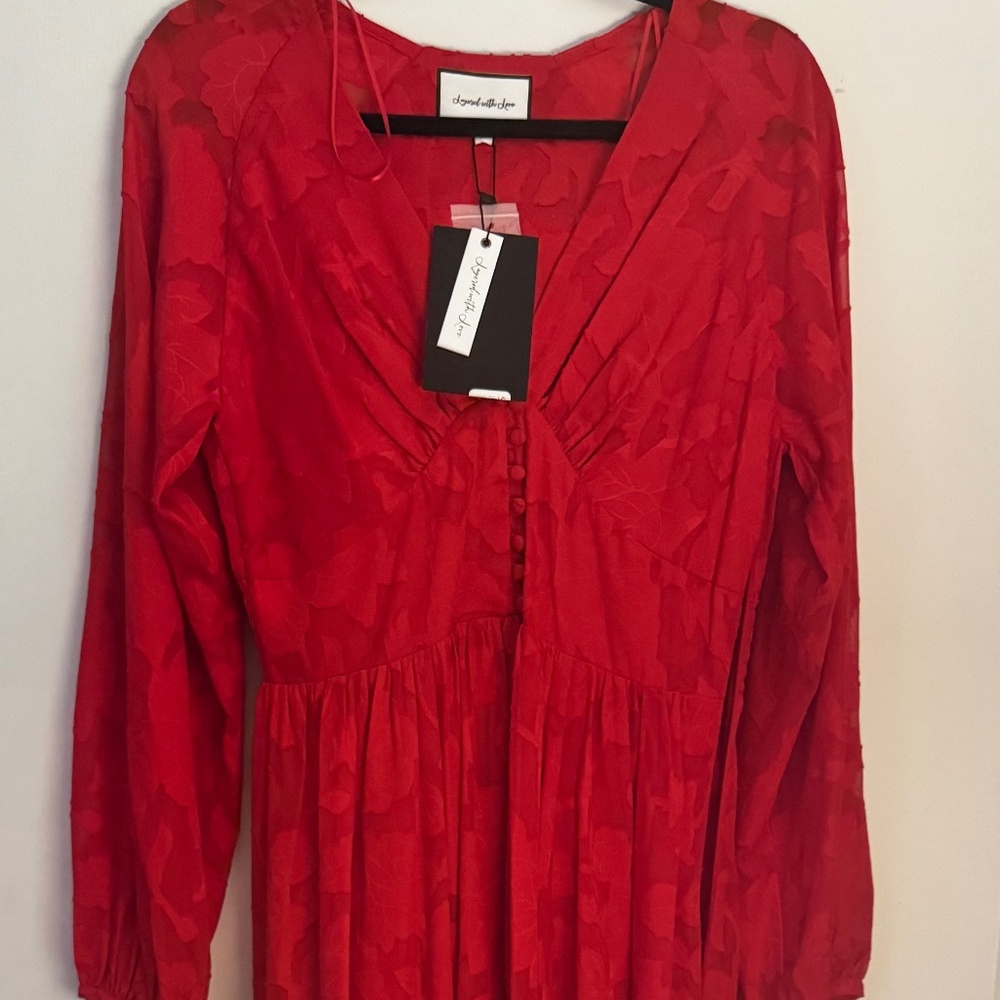 Layered with Love Red V-neck Maxi - M